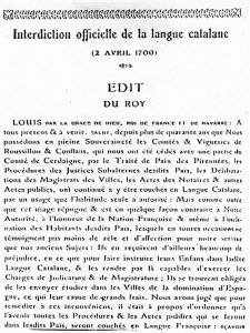 Edit du Roy de 1700