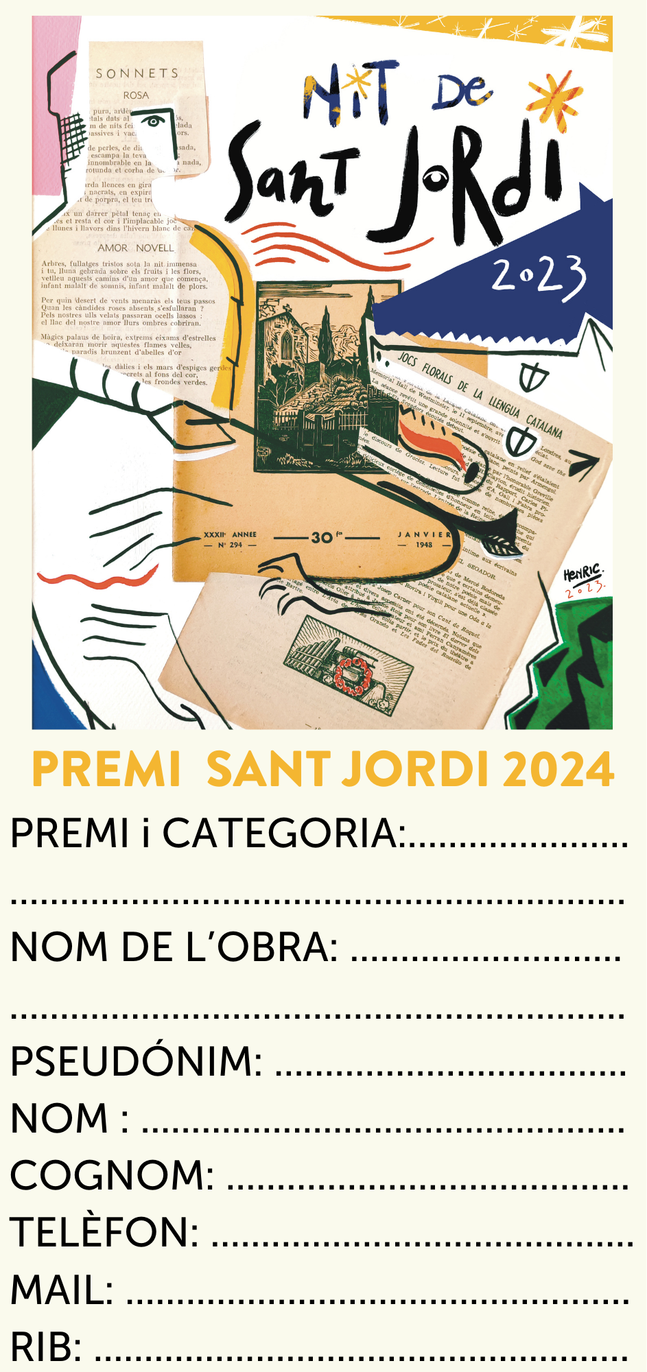 Cartell de Sant Jordi 2023